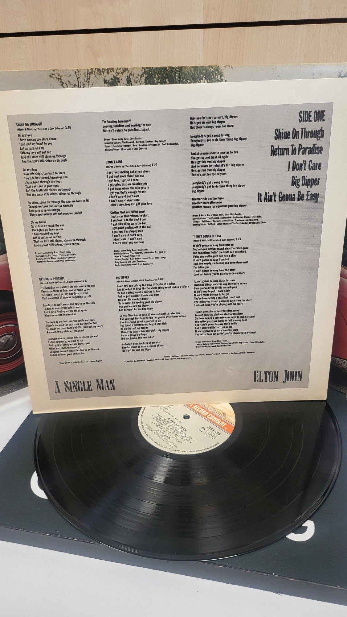 Lp Raro - Elton John - A Single Man