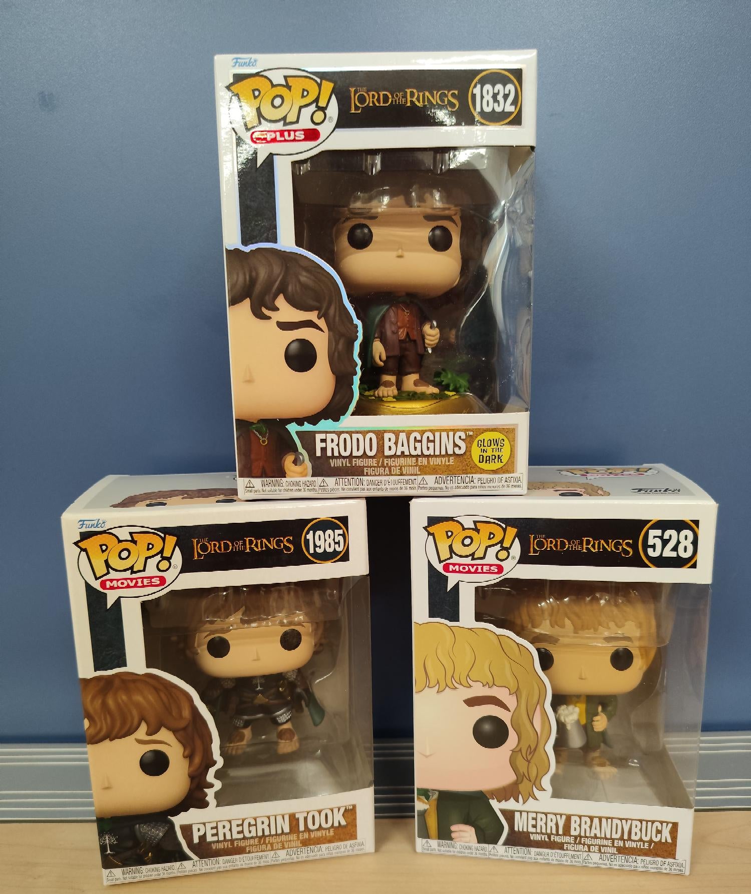 Promo Funko Pop - Lord of the Rings Frodo Baggins + Merry Brandybuck + Peregrin Took