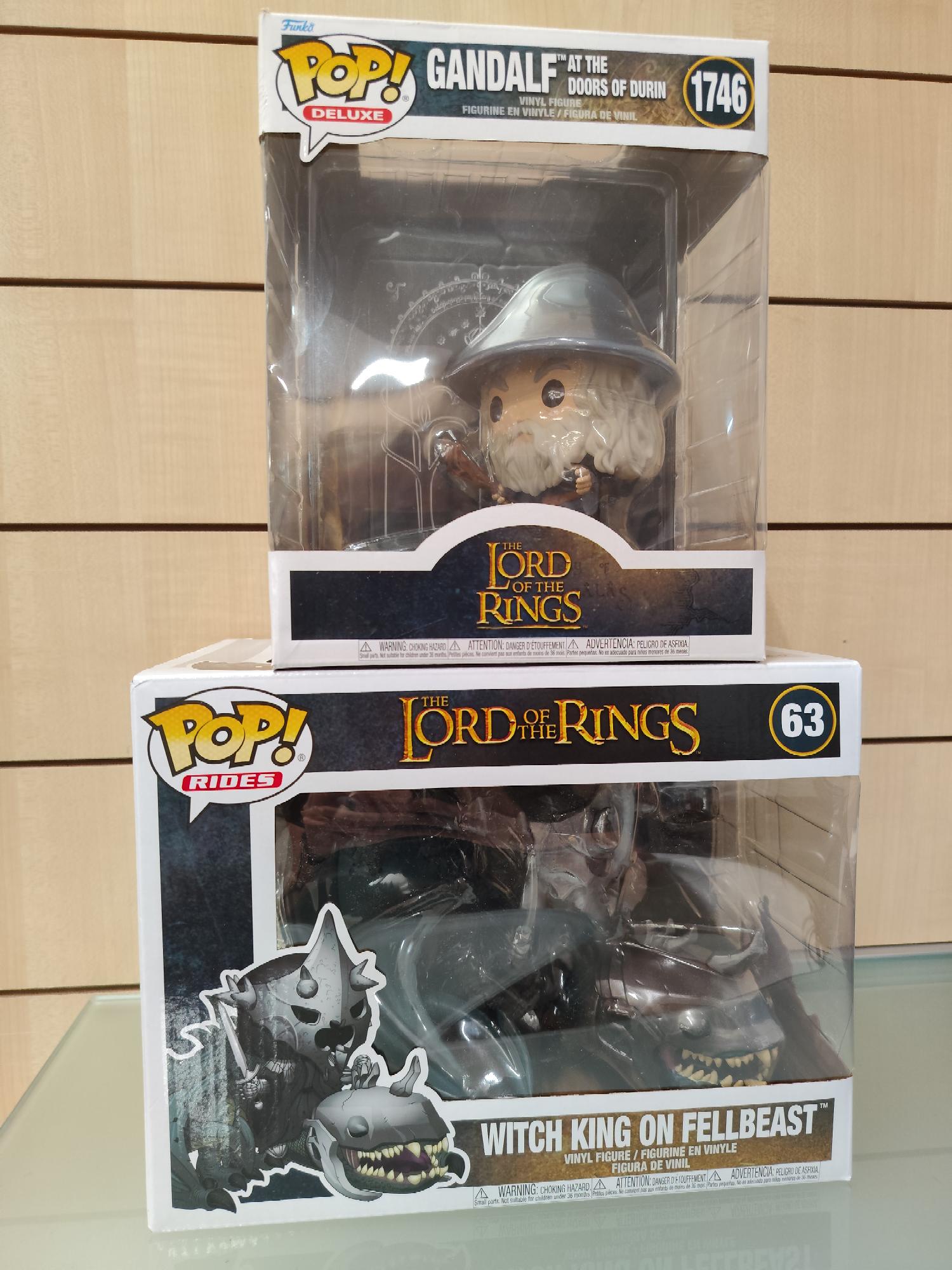 Promo Funko Pop - Lord of the Rings Gandalf #1746 + Witch King on Feelbeast #63