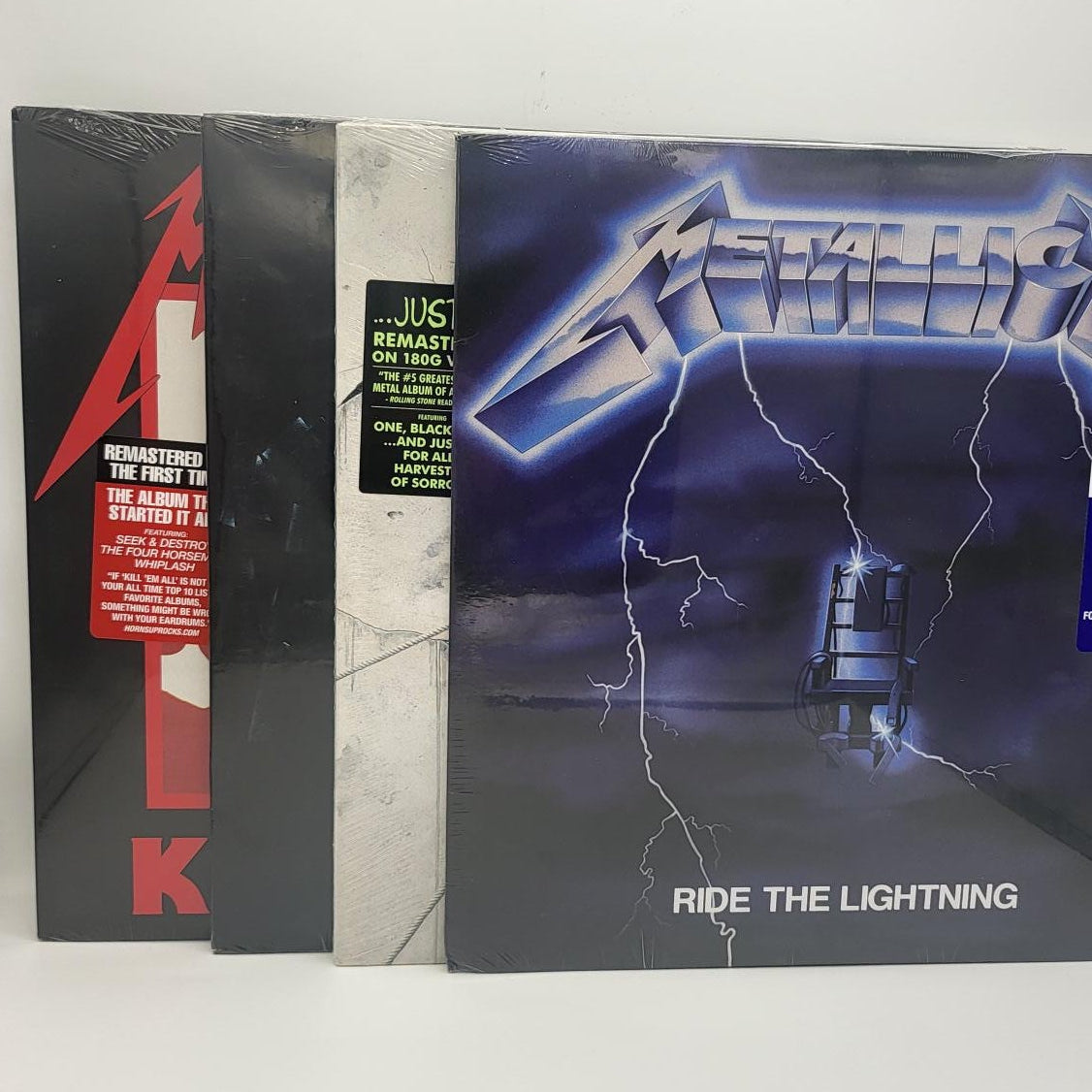 Bundle 4 Vinili Metallica - Kill 'Em All, Ride The Lighting ,  And Justice For All, Black Album