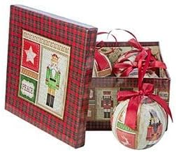 SET 4 PALLE DEC.ALBERO 10 CM SCHIACCIANOCI