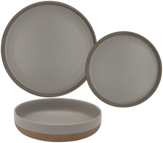 WD Lifestyle - Set 18 Piatti Bicolore Grigio