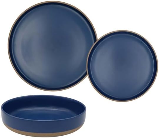 WD Lifestyle – Set 18 Piatti Bicolore (Blu) – 8053300575893