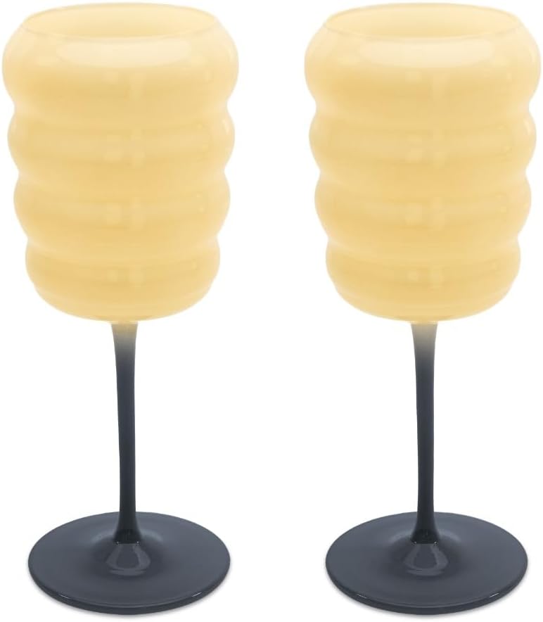 WD Lifestyle - Set 2 Calici Vino in Vetro Bianco Blu