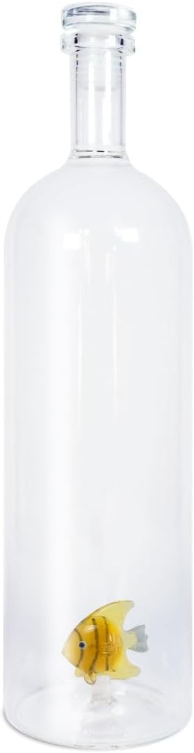WD Lifestyle - Bottiglia con Tappo e Decorazione Interna Pesce Tropicale