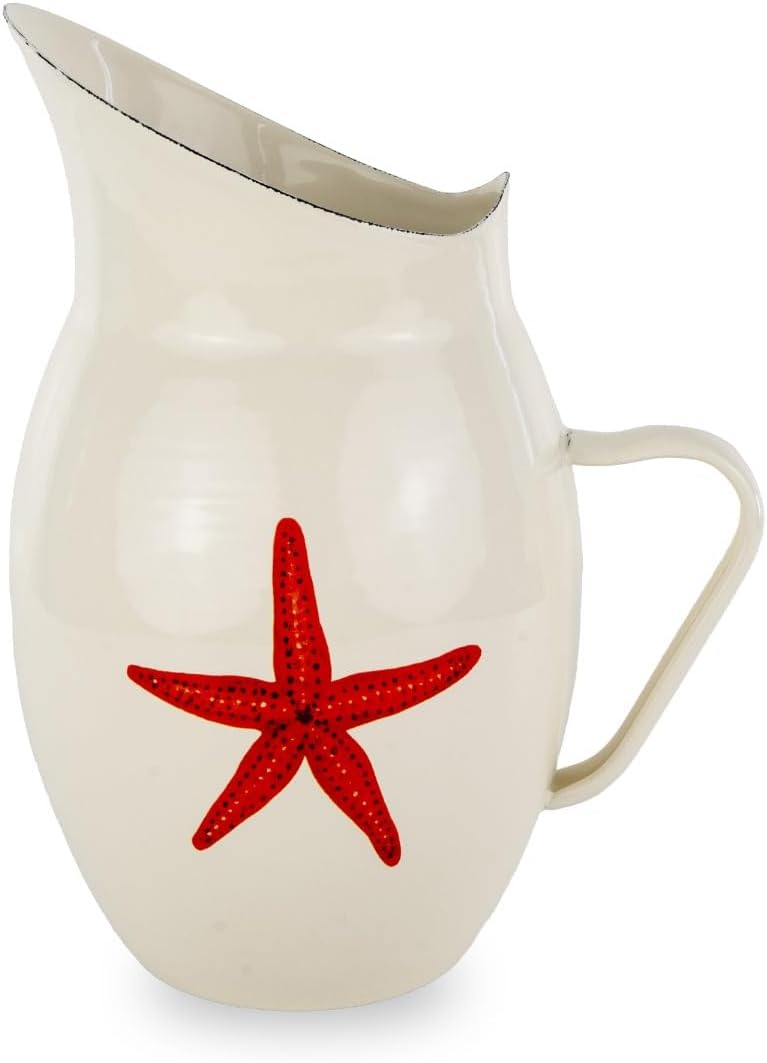 CARAFFA IN LATTA SMALTATA (CREMA)