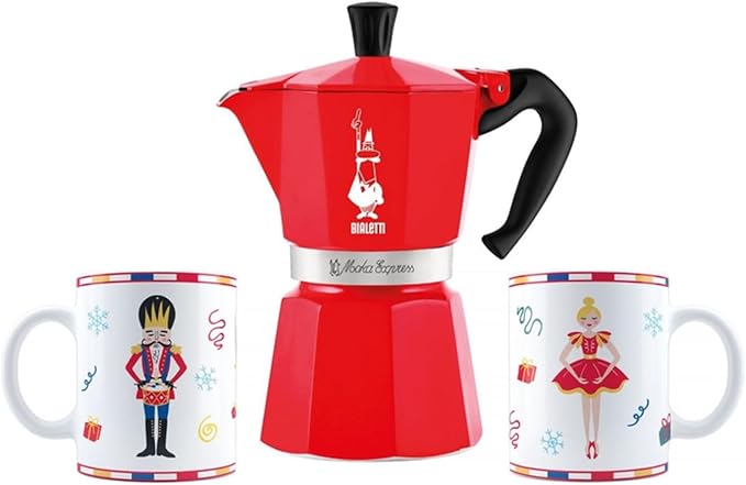Bialetti - Moka Rossa 6 Tazze con Due Mug