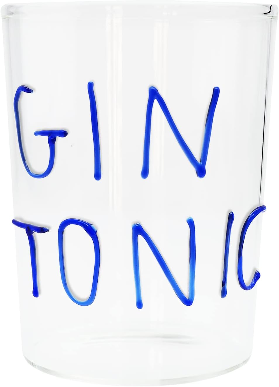 WD Lifestyle -Bicchiere in Vetro con Scritta