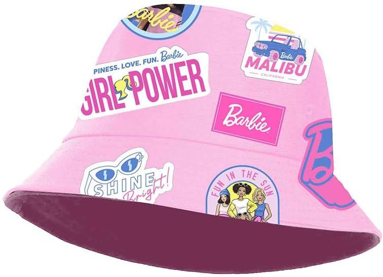 Barbie Malibu-Cappello Bambino Bucket, Rosa, 25 x 15 cm