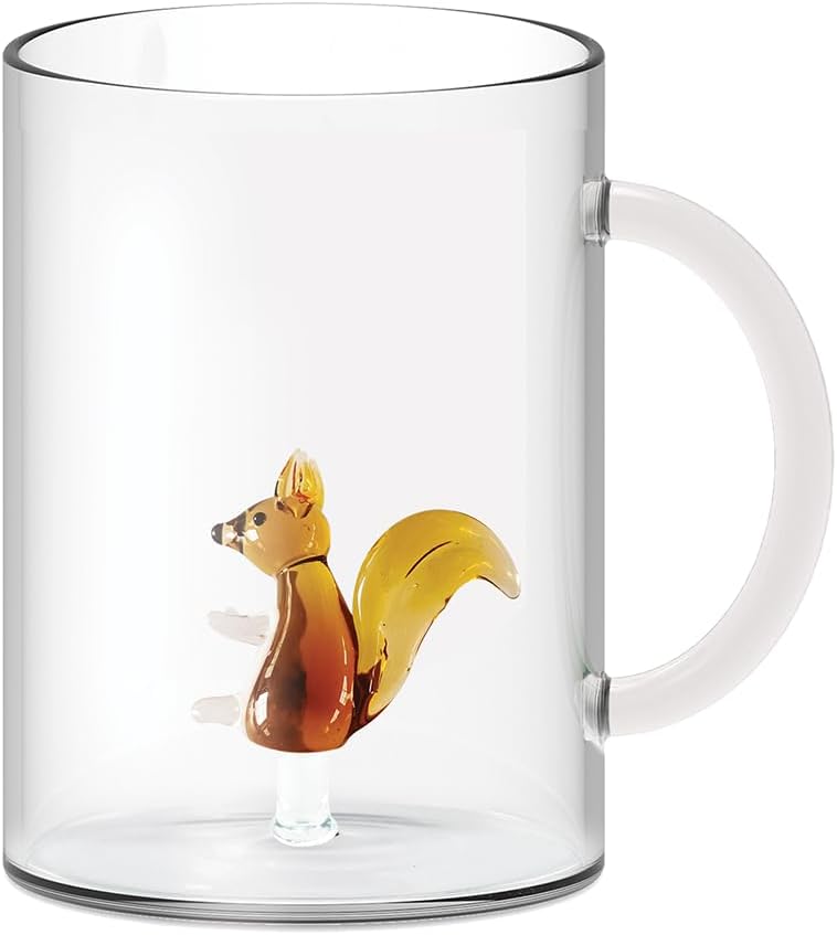 WD Lifestyle - Tazza in Vetro Borosilicato Scoiattolo 420ml