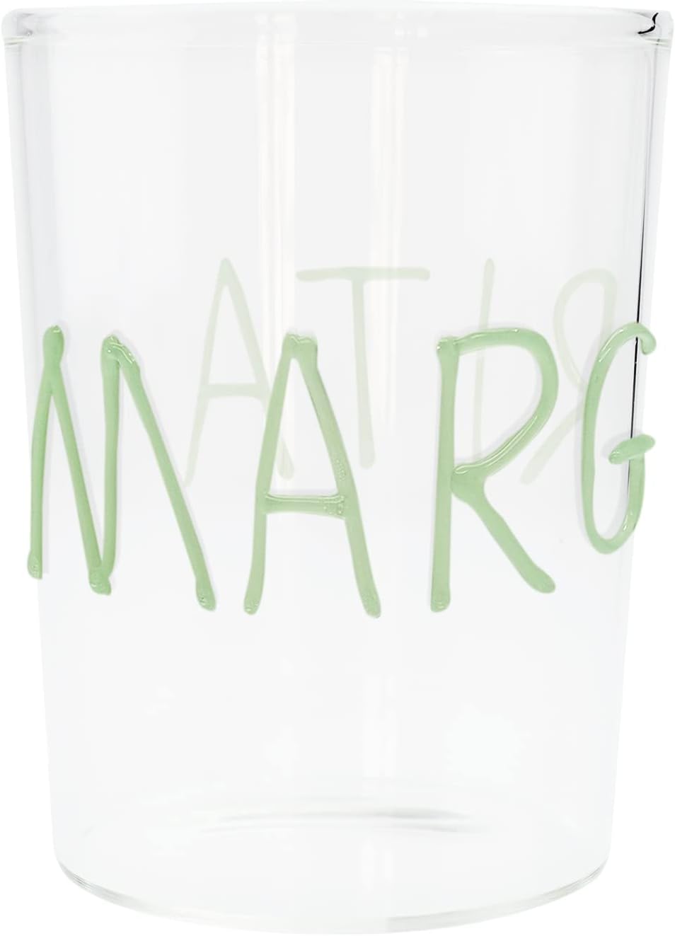 WD Lifestyle -  Bicchiere in Vetro con Scritta