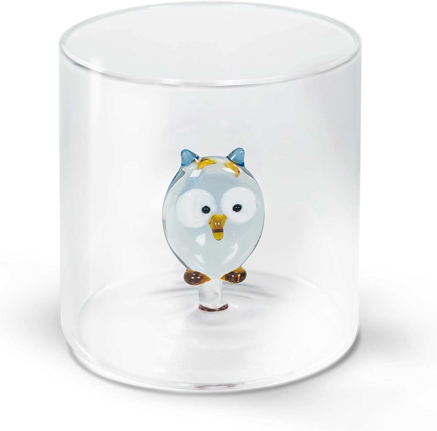 WD Lifestyle - Bicchiere in Vetro Borosilicato Gufo