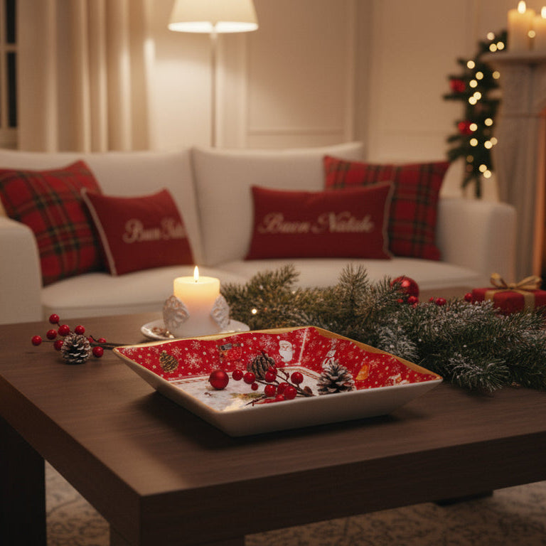 Henriette - Svuotatasche Quadrato Natalizio - D18408