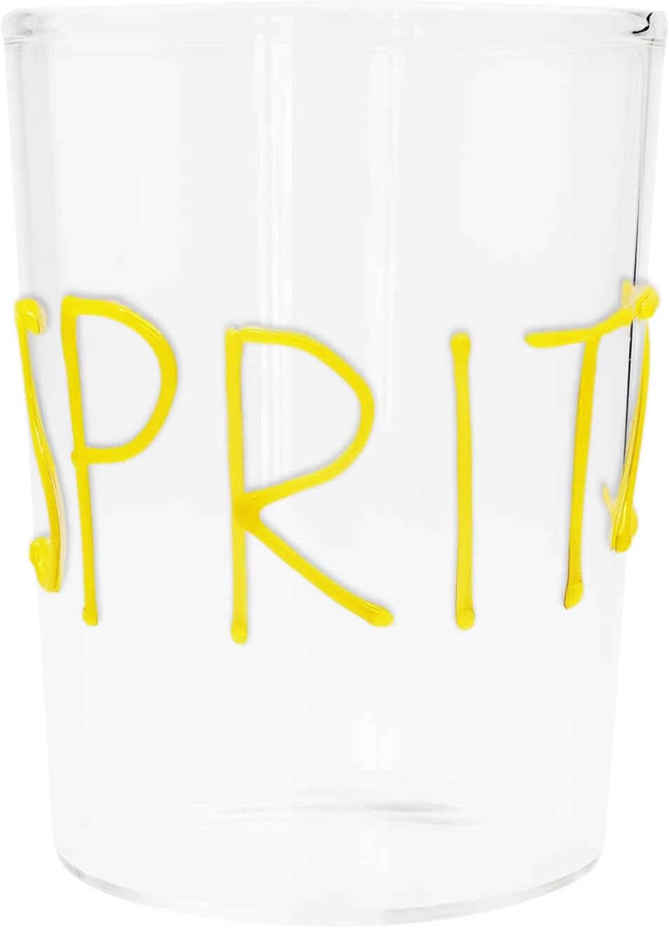 WD LIFESTYLE Vetro borosilicato con lettere in filo di vetro colorato e posato a mano. Capacità: 500 ml