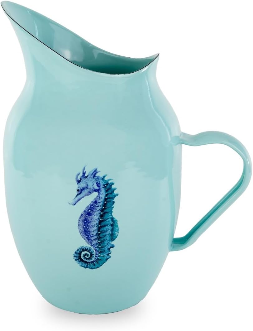 CARAFFA IN LATTA SMALTATA (AZZURRO)