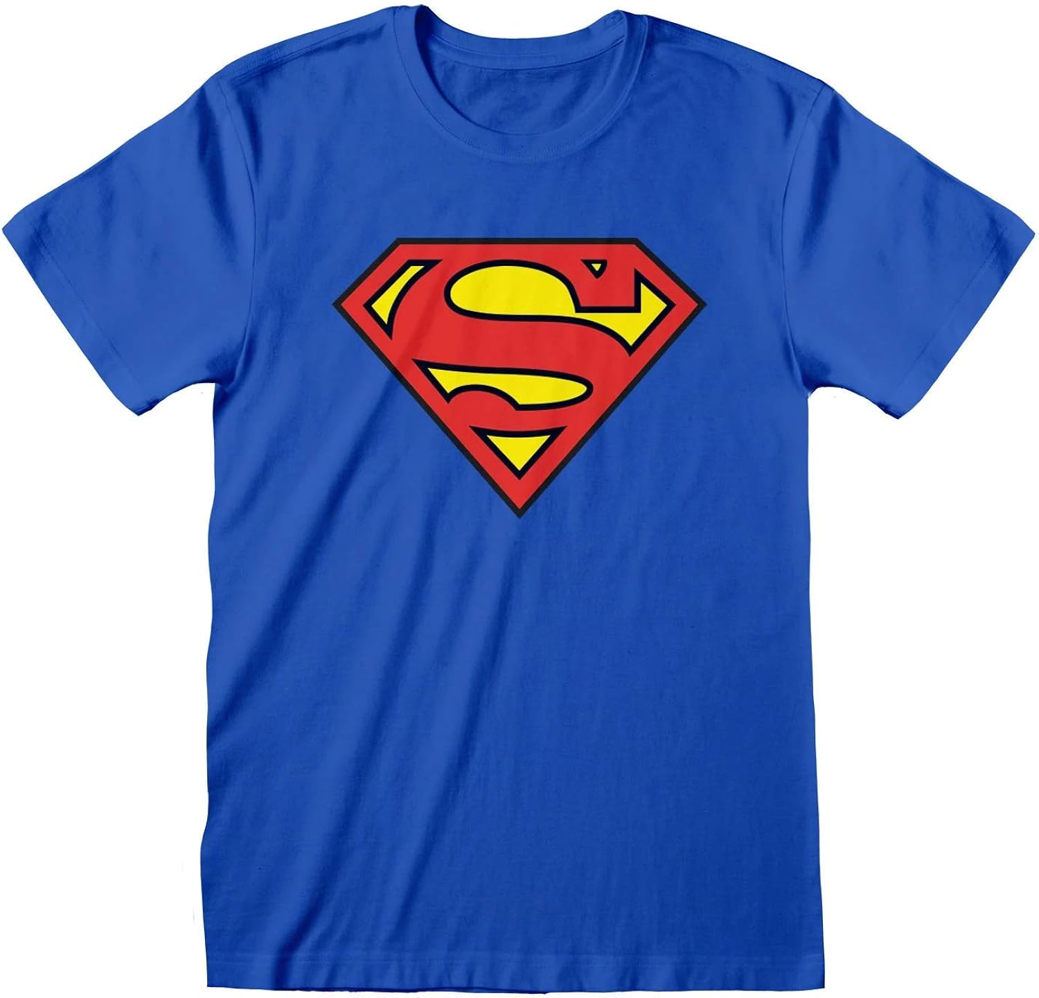 Maglia a Maniche Corte Superman Logo Azzurro Unisex