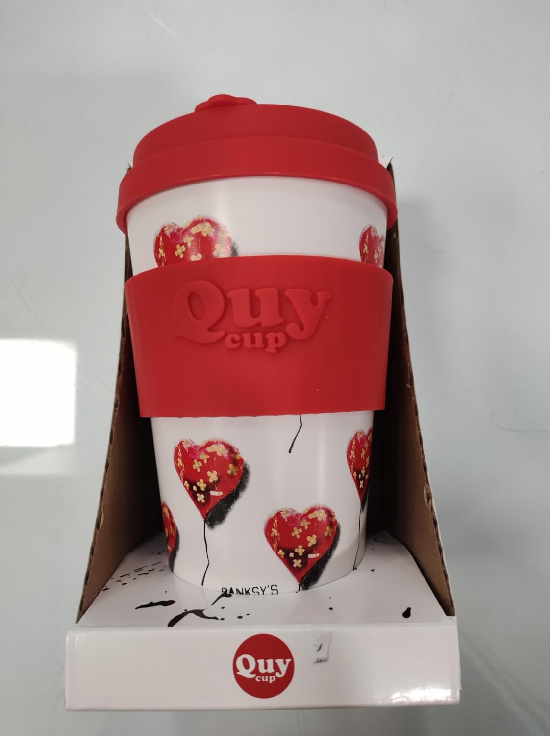 Tazza 400ml quycup rpet banksy bandaged heart