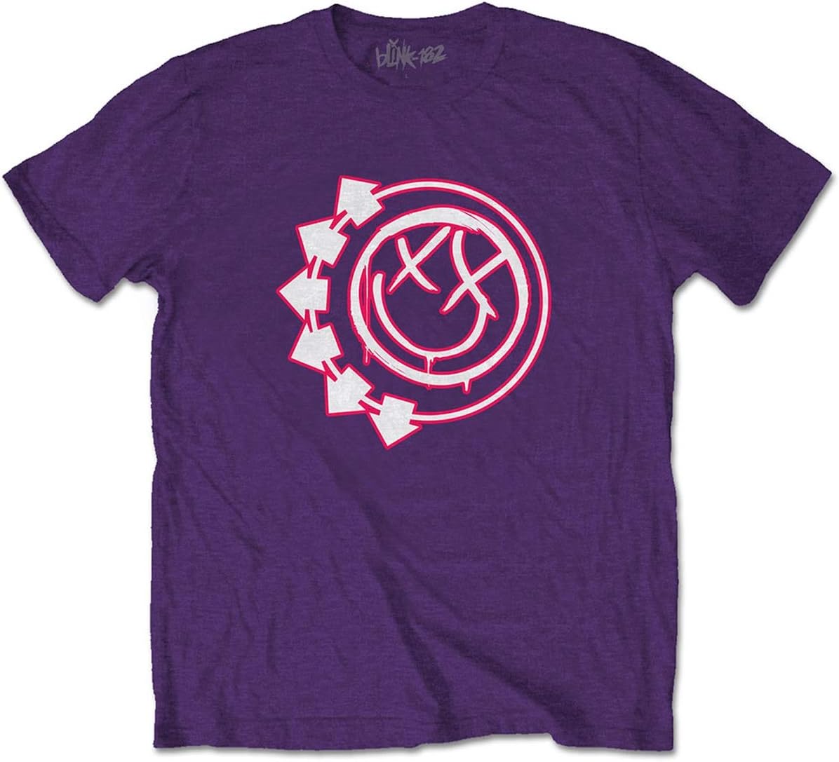 T-Shirt # L Unisex Purple # Six Arrow Smiley [Accessorio] Blink-182