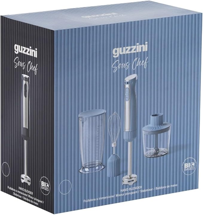 Guzzini - Sous Chef Frullatore Immersione C/Accessori Blu Navy