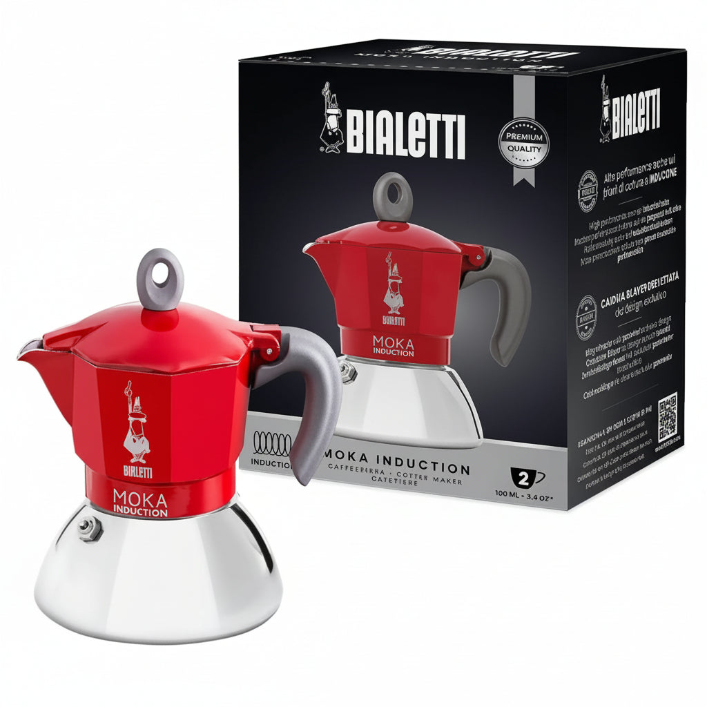 Promo Bialetti - Moka 2 Tz Rossa + Set 4 Tazzine Carosello
