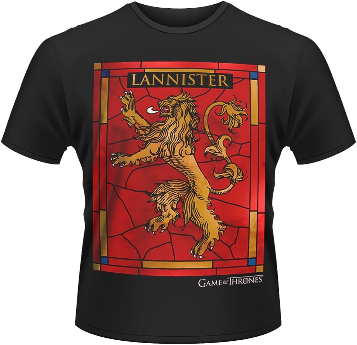 Playlogic International(World) Game of Thrones House Lannister Short Sleeve, Nero (Black), L Uomo