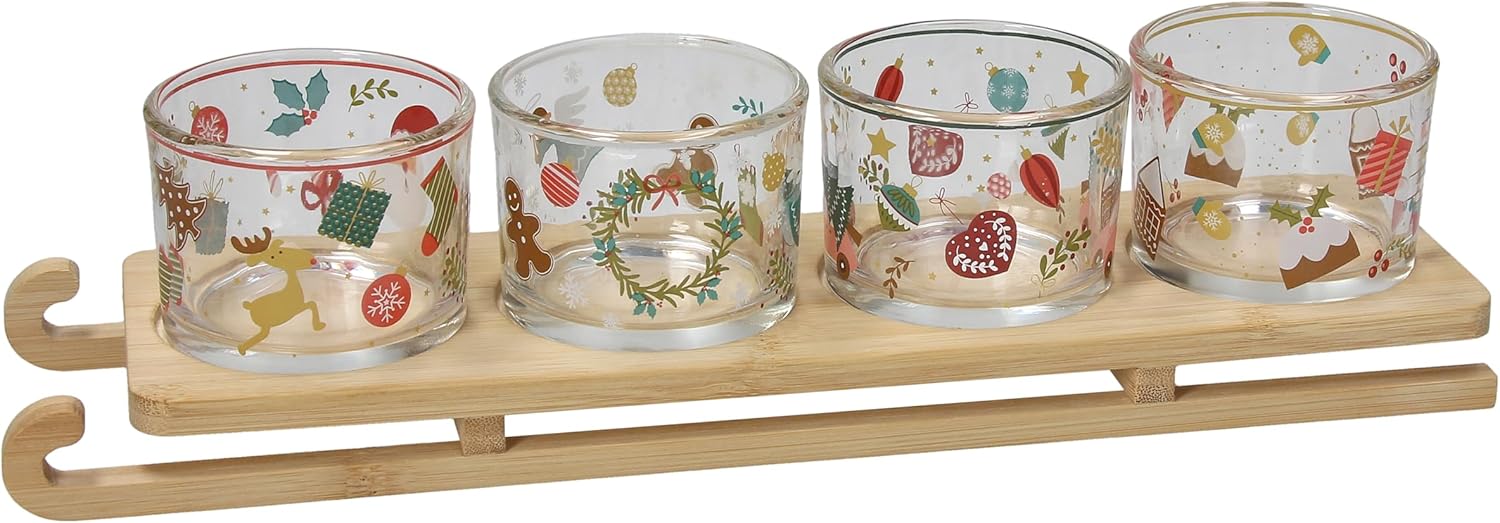 Tognana - Set Apertivo 4 Bicchieri con Slitta Vassoio