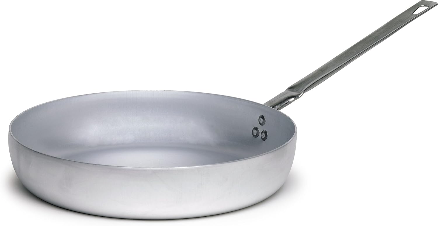 Pentole Agnelli Linea Family Cooking FAMA1124, Alluminio Padella con Un Manico, Argento, 24 cm