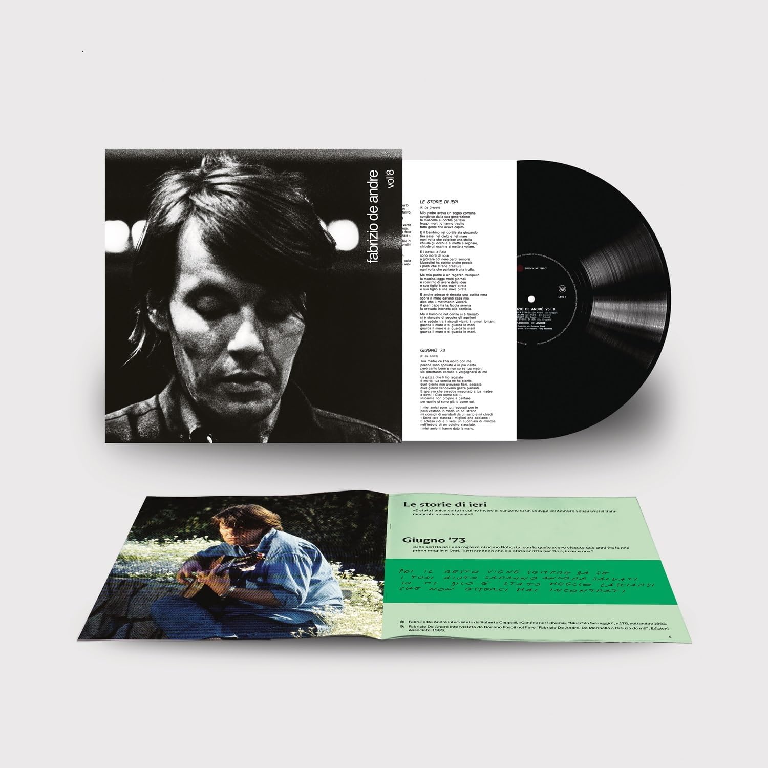 Fabrizio De Andrè - Volume 8 lp Nero 180 Gr. + Nuovo Libretto Editoriale