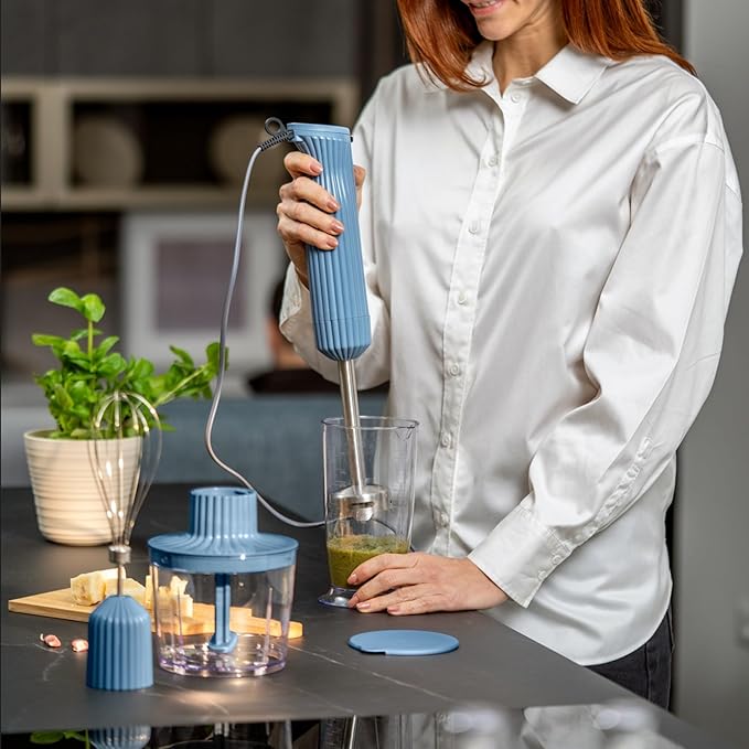 Guzzini - Sous Chef Frullatore Immersione C/Accessori Blu Navy