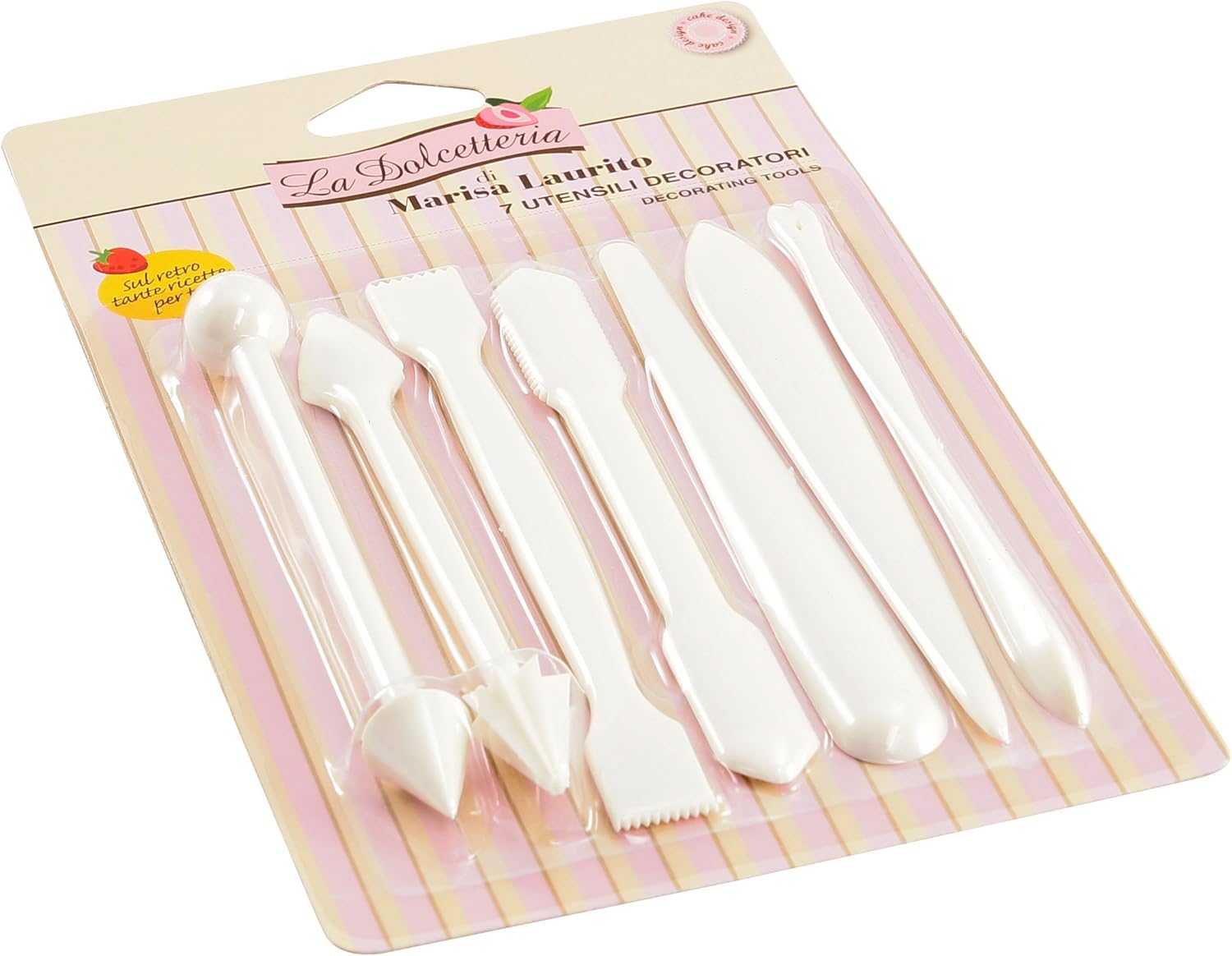 GP & ME GPP575158 Set 7 Utensili Decori Dolcetteria, Bianco, 7 unità