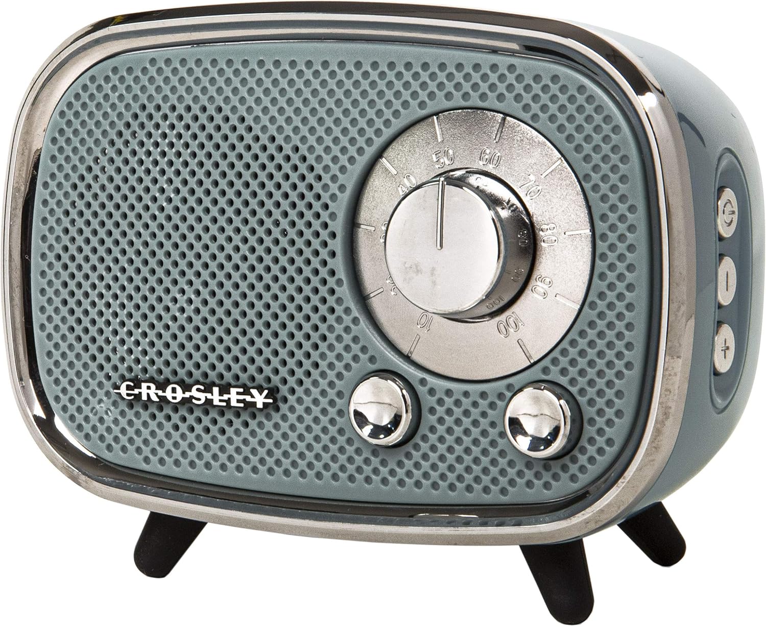 Crosley Rondo Retro Bluetooth Speaker - Altoparlante Bluetooth portatile wireless, batteria ricaricabile, 3 W casa, altoparlante esterno, 27 ore di riproduzione musicale, microfono, chiamate in