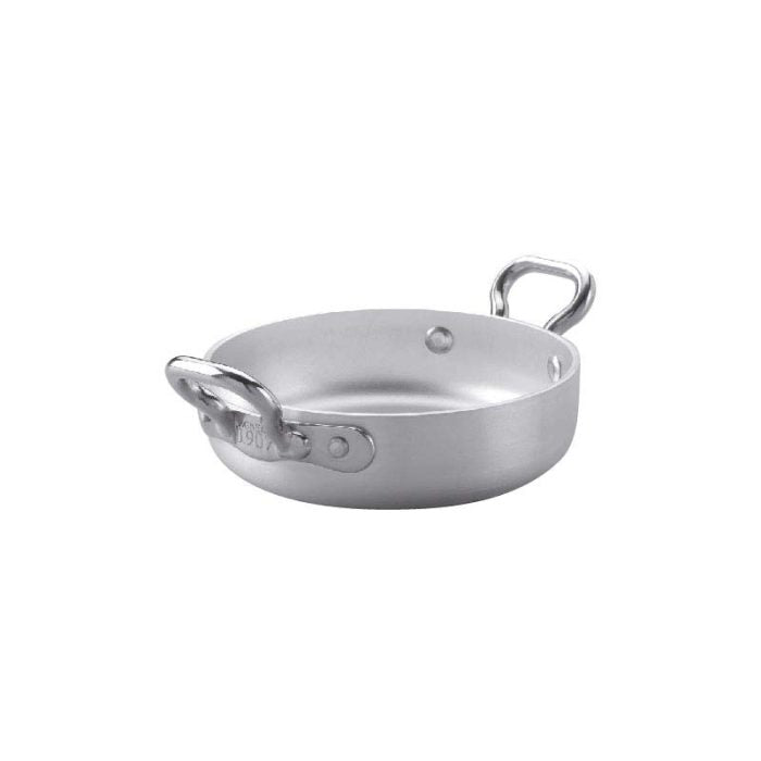 Agnelli - Tegame Linea 1932 in Alluminio con 2 Maniglie in Ottone - H 4,5 cm, Ø 14 cm - ALCX11014S