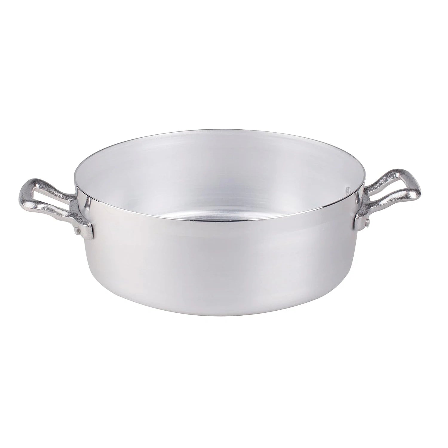 Agnelli - Casseruola Bassa Family con 2 Manici - Alluminio 2 mm - H 10 cm, ø 28 cm