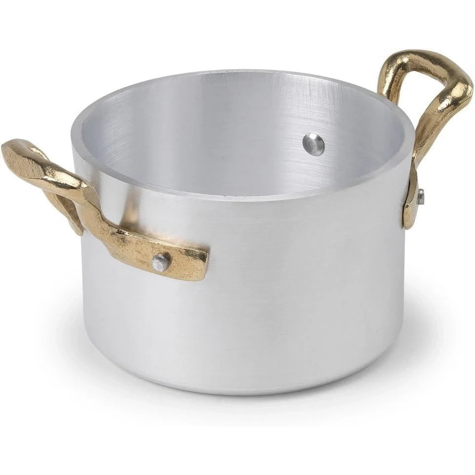 Agnelli - Casseruolino a Servire - Alluminio - H 7 cm, ø 10 cm - Bianco