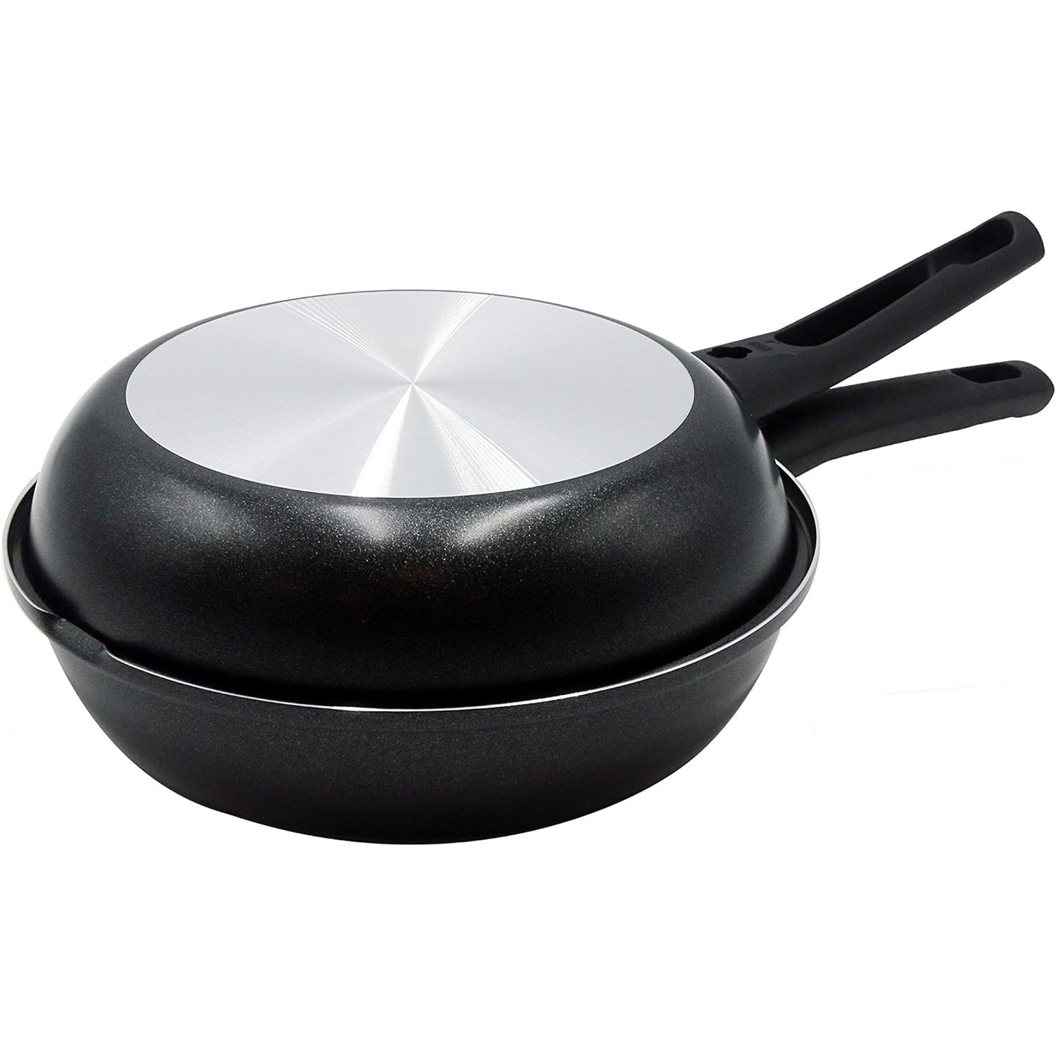 Agnelli - Family Cooking Rame e Pasticceria Fornetto Padella Doppia - Alluminio Antiaderente - H 10,5 cm, ø 26 cm