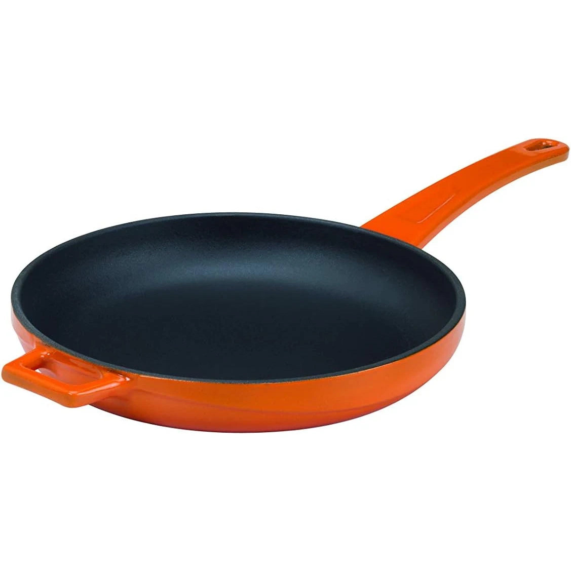 Agnelli - Linea Slowcook Padella con Manico e Maniglia - Ghisa - Arancio - ø 20 cm - COGHSFP11120O