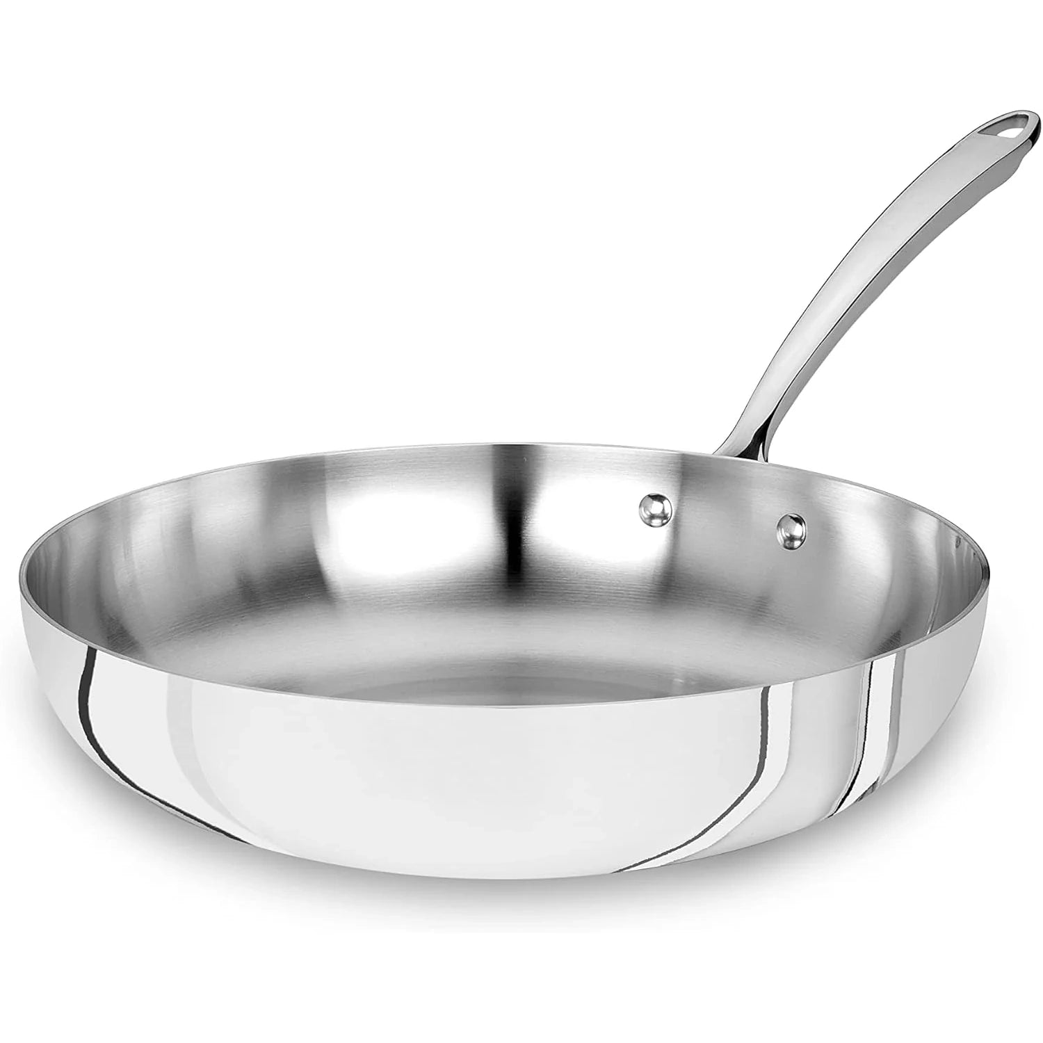 Agnelli - Padella Svasata Alta Alu-Inox con Manico Tubolare ALUM111B28
