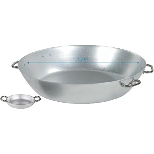 Agnelli - Tegame Giubileo in Alluminio con Maniglie Inox - Ø 102 cm, Argento