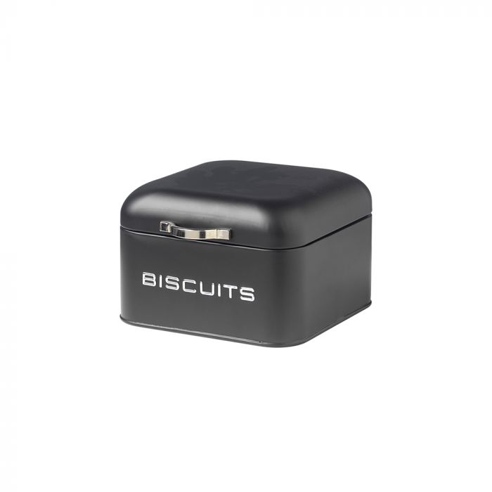 Evviva - Biscottiera in Latta Smaltata Nero