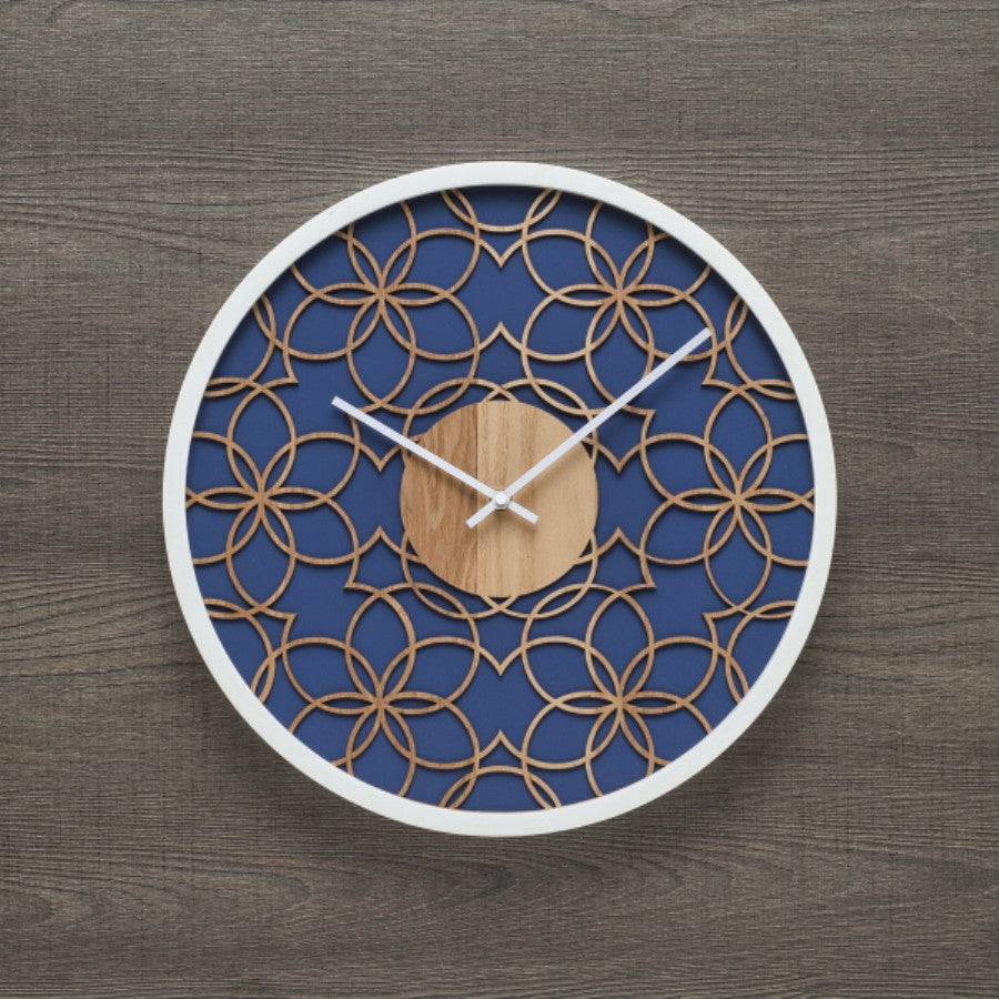 Henriette - Orologio da Parete Blu/Bianco D17348