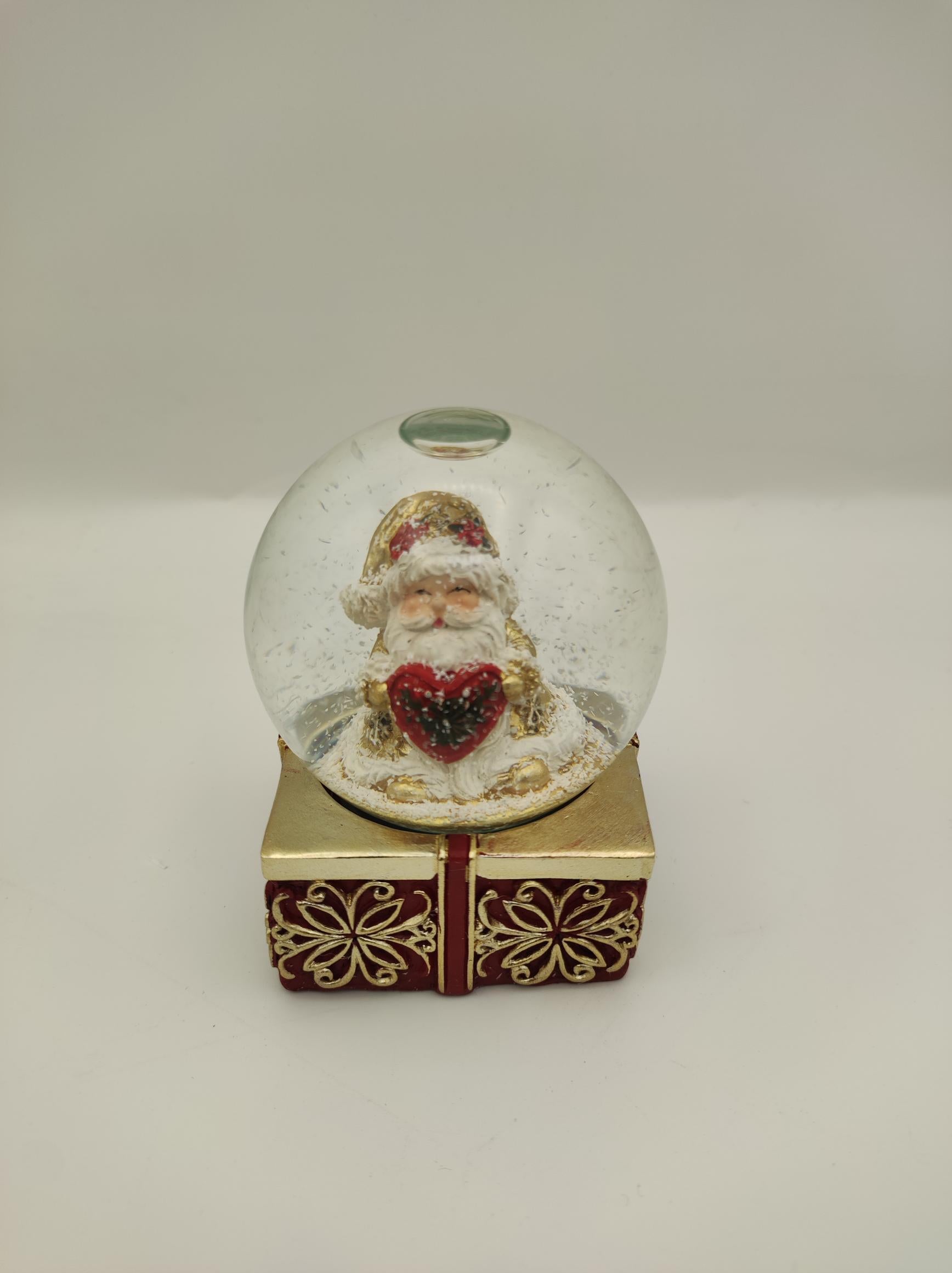 Henriette - Globo Babbo Natale C/Cuore Carillon - D18872