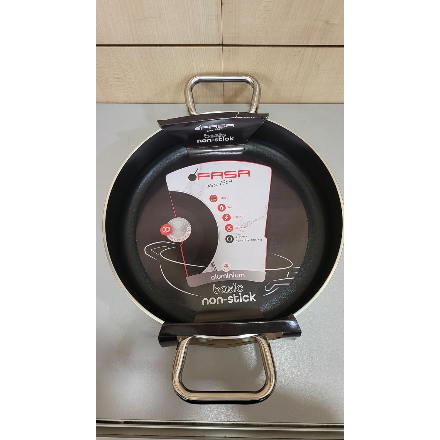 Agnelli Fasa - Tegame Due Manici Antiaderente 28 cm