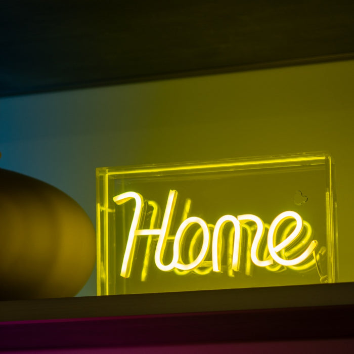 WD Lifestyle - Insegna Neon Decorativa con Scritta Home