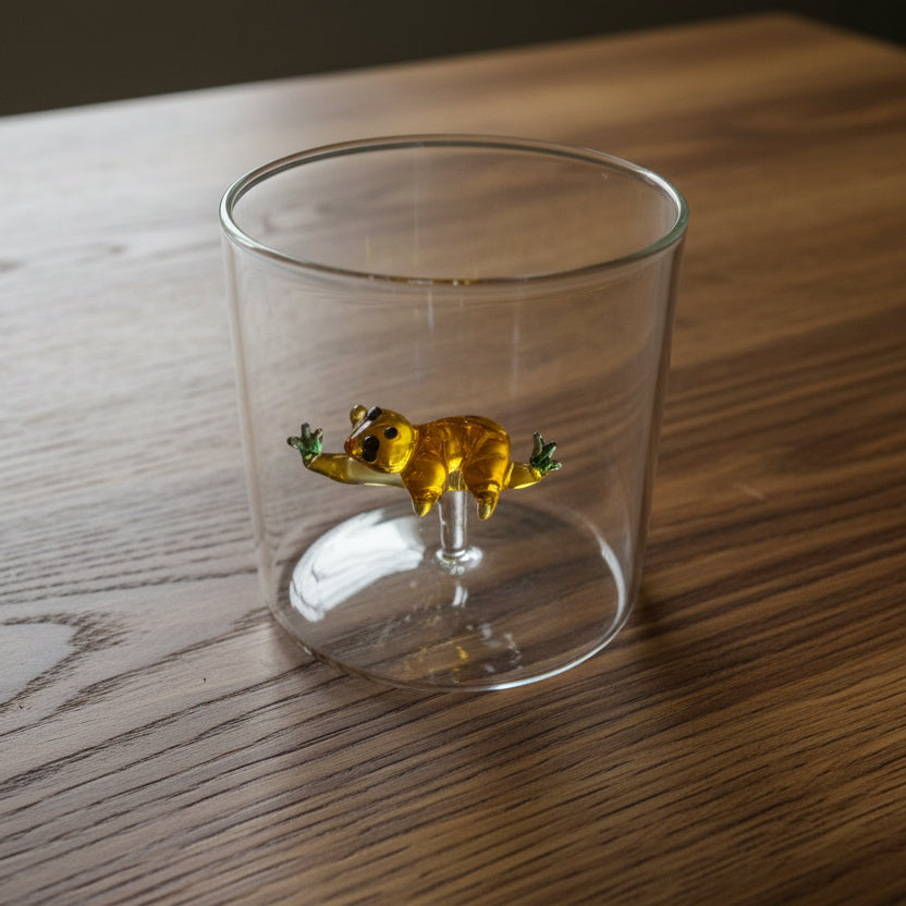 WD Lifestyle - Bicchiere in Vetro Borosilicato Bradipo