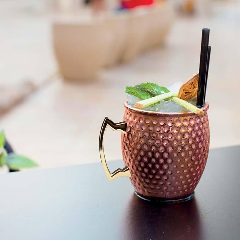 WD Lifestyle - Mug Acciaio Placcato Rame Effetto Martellato 500 ml