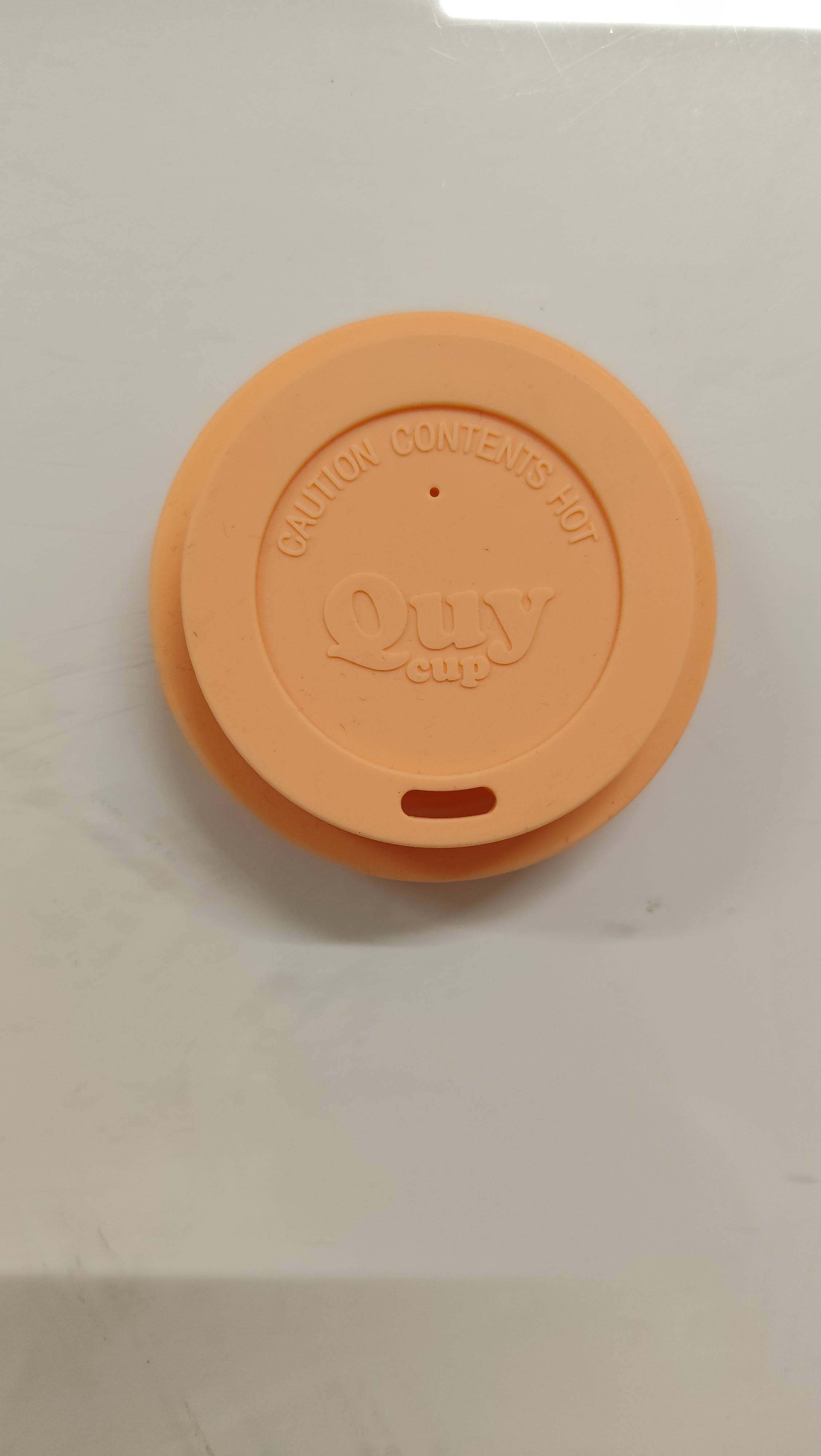 Quy Cup - Tappo in silicone Pesca per tazzina da 90 ml