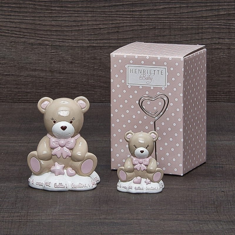 Henriette - Segnaposto Orsacchiotto Rosa - D17375