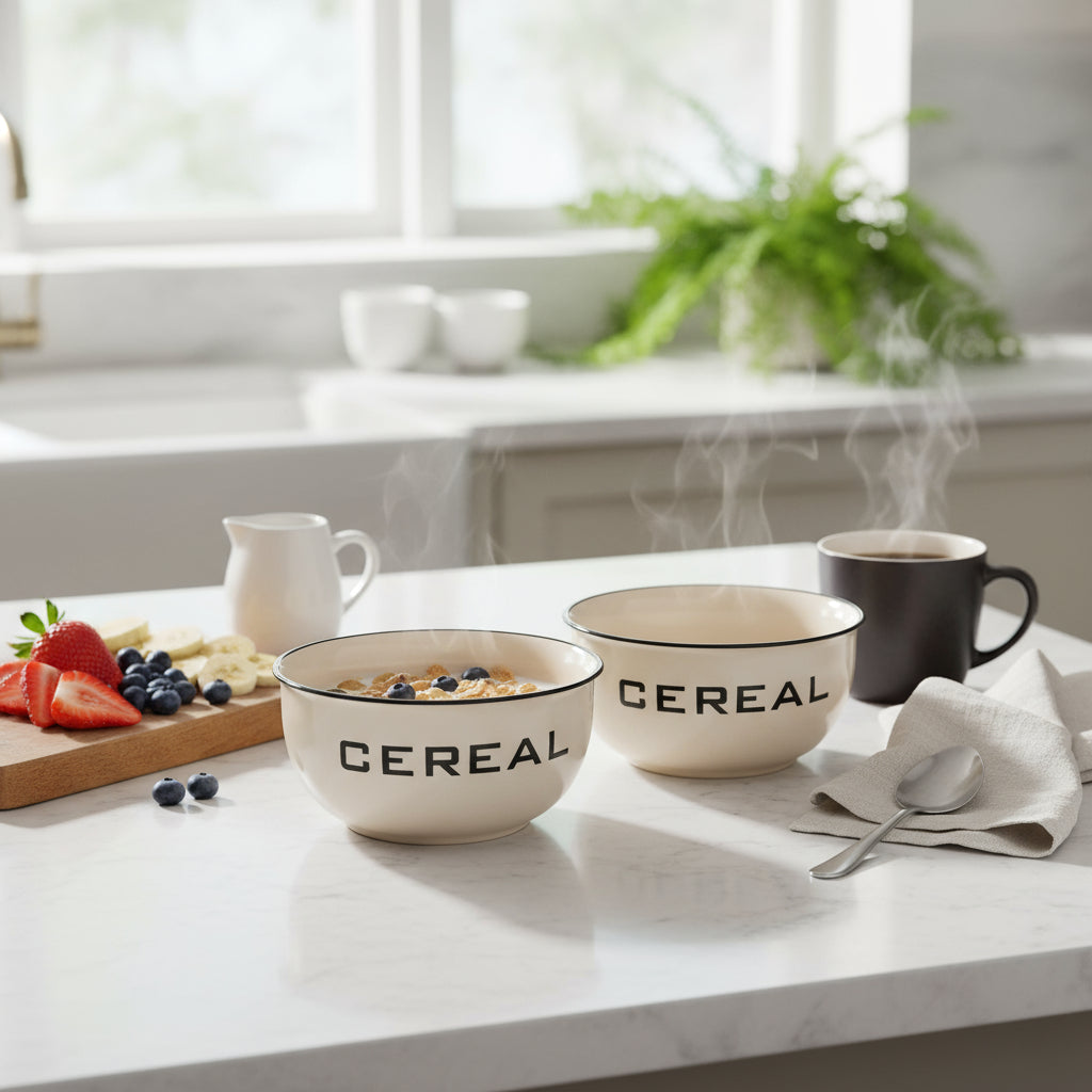 Evviva - Set 2 Ciotole Colazione Vintage