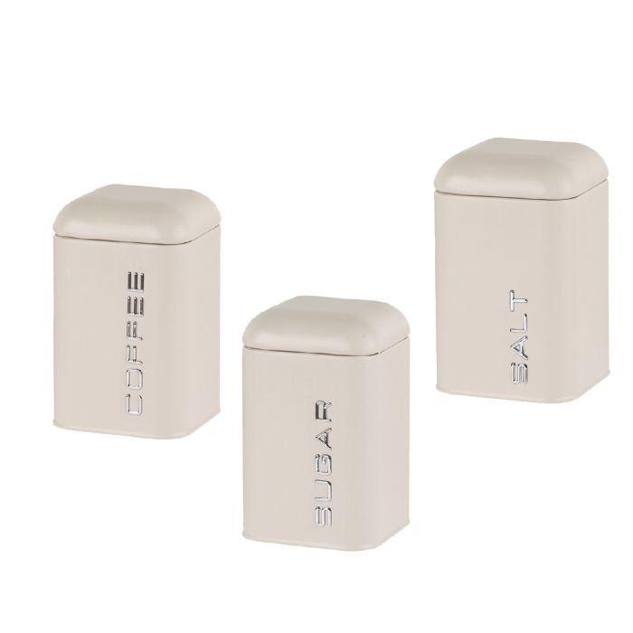 Evviva - Set 3 Barattoli ermetici Avorio