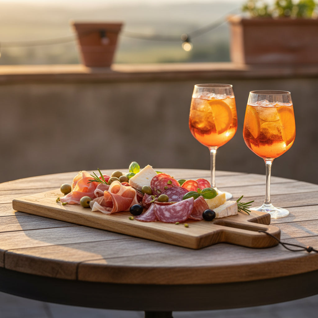 WD Lifestyle - Tagliere in Legno di Acacia, con ricetta Cocktail Spritz incisa
